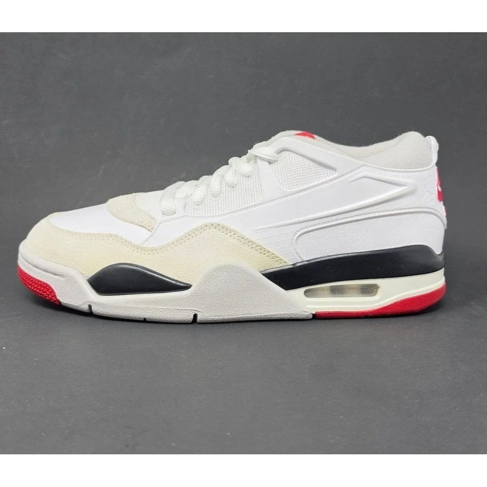 Nike Jordan 4 RM White Fire Red FQ7939-102 Men's Size‎ 8 New